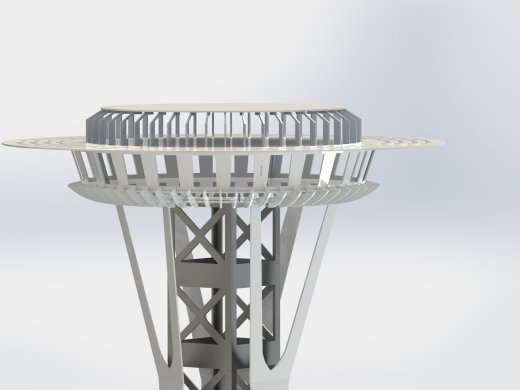 西雅图太空针塔，钣金拼图，3D拼图，metalcraft设计缩略图
